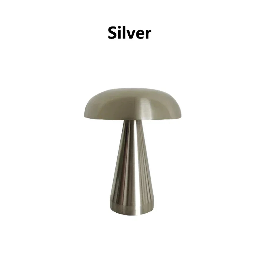 Selorin™ Retro Mushroom Table Lamp – Cordless Warm Ambient LED Light
