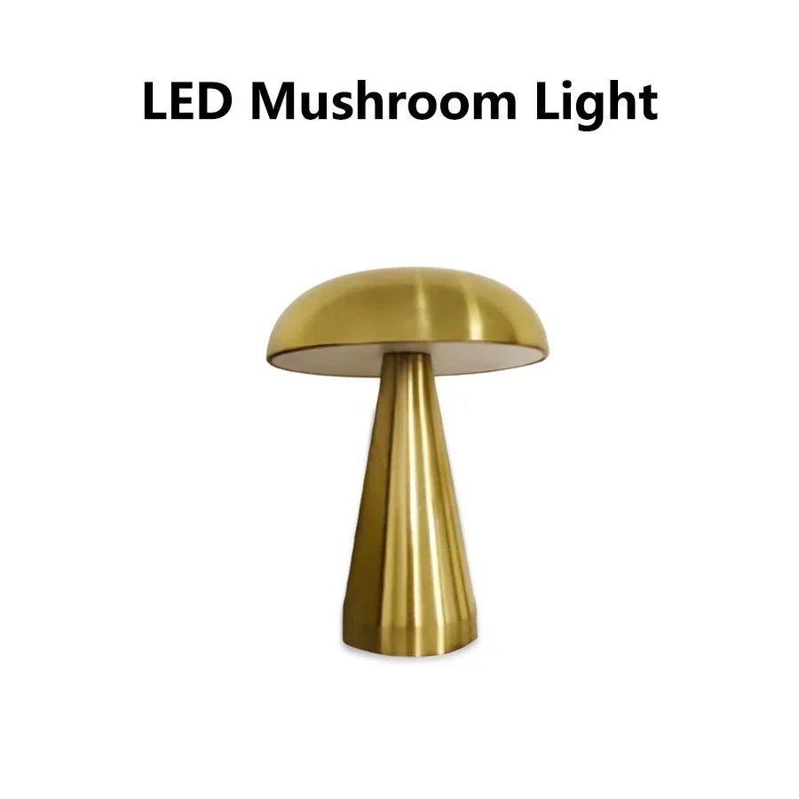 Selorin™ Retro Mushroom Table Lamp – Cordless Warm Ambient LED Light